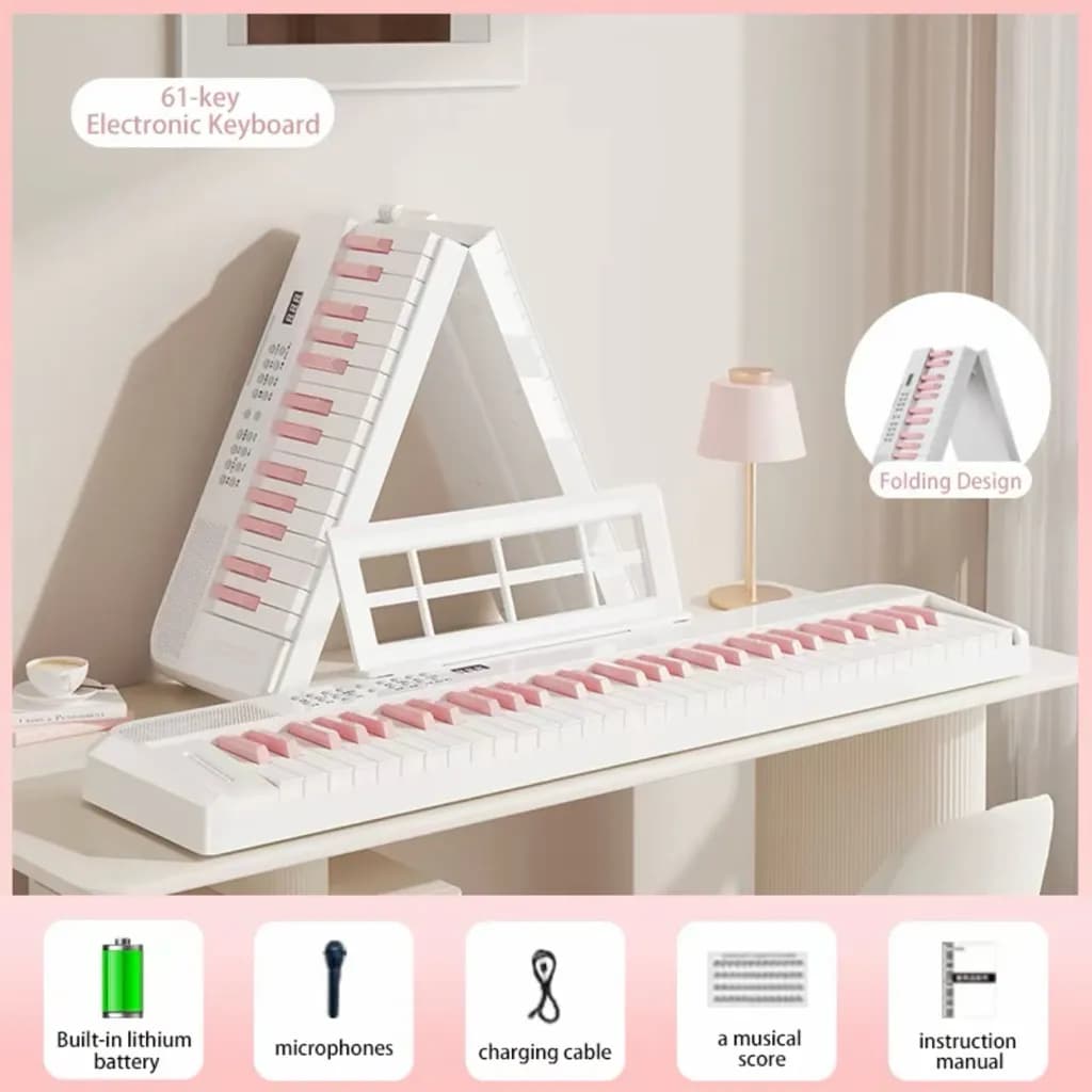PIANO BETSY B151 GẤP GỌN 61 PHÍM CẦM TAY THÍCH HỢP CHO TRẺ EM VÀ NGƯỜI MỚI - ảnh 7