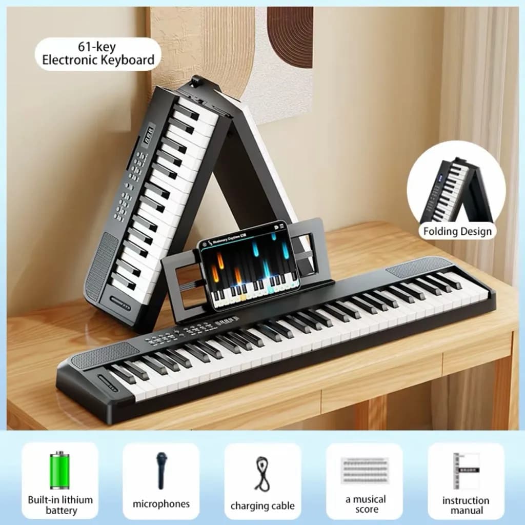 PIANO BETSY B151 GẤP GỌN 61 PHÍM CẦM TAY THÍCH HỢP CHO TRẺ EM VÀ NGƯỜI MỚI - ảnh 8