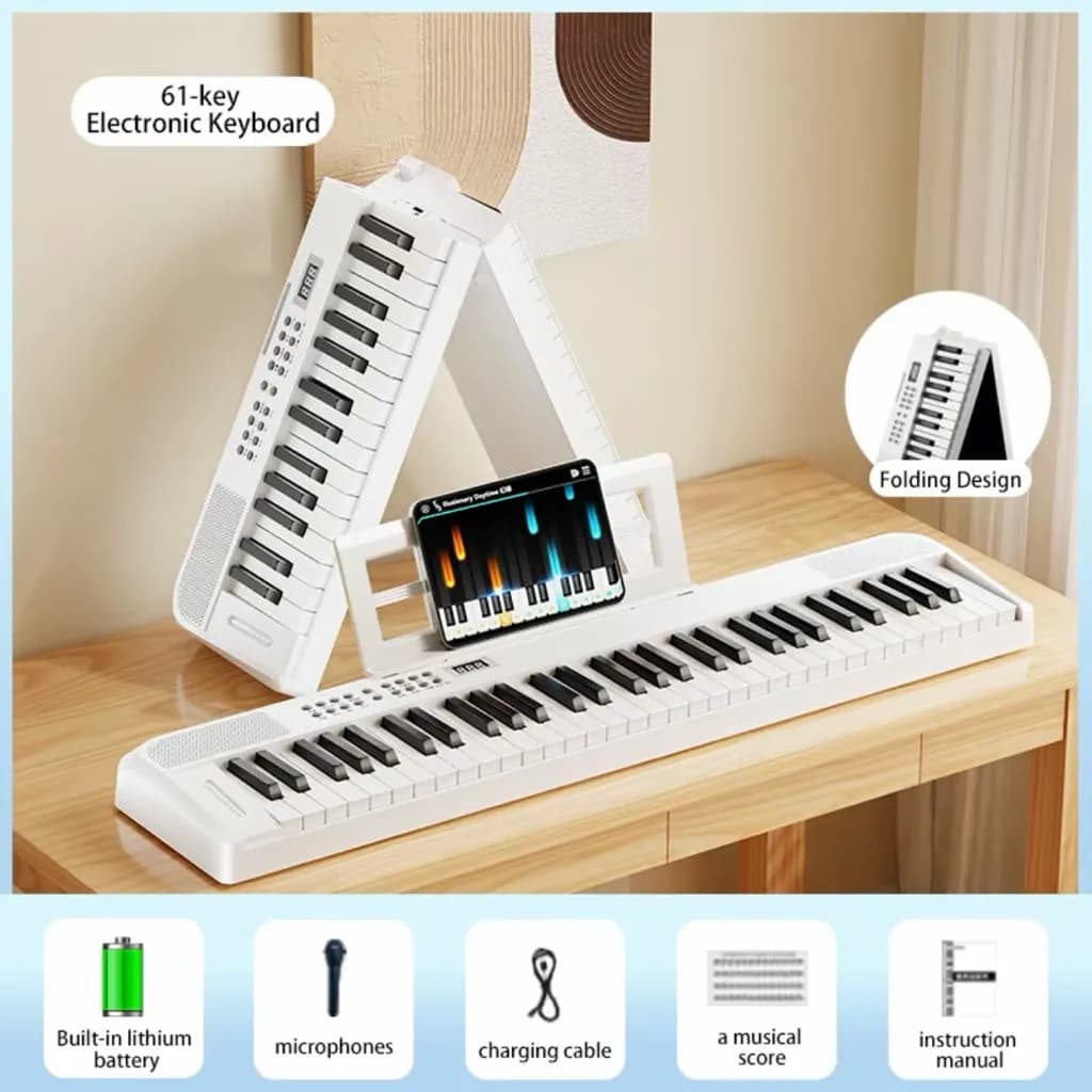 PIANO BETSY B151 GẤP GỌN 61 PHÍM CẦM TAY THÍCH HỢP CHO TRẺ EM VÀ NGƯỜI MỚI - ảnh 9