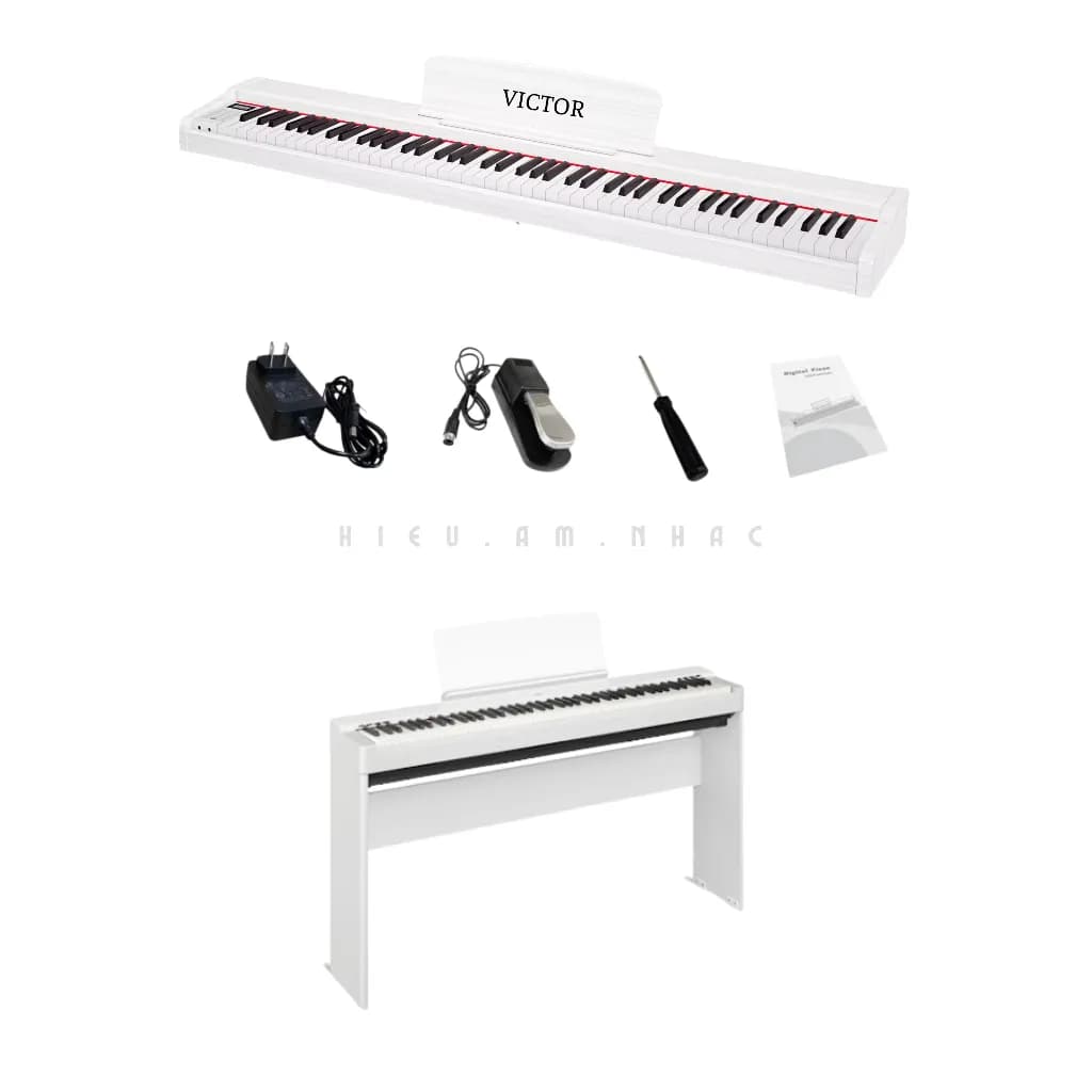 Piano Chuyên Nghiệp Cho Người Mới Tập Chơi - Piano Victor Tặng Full Phụ Kiện - ảnh 5
