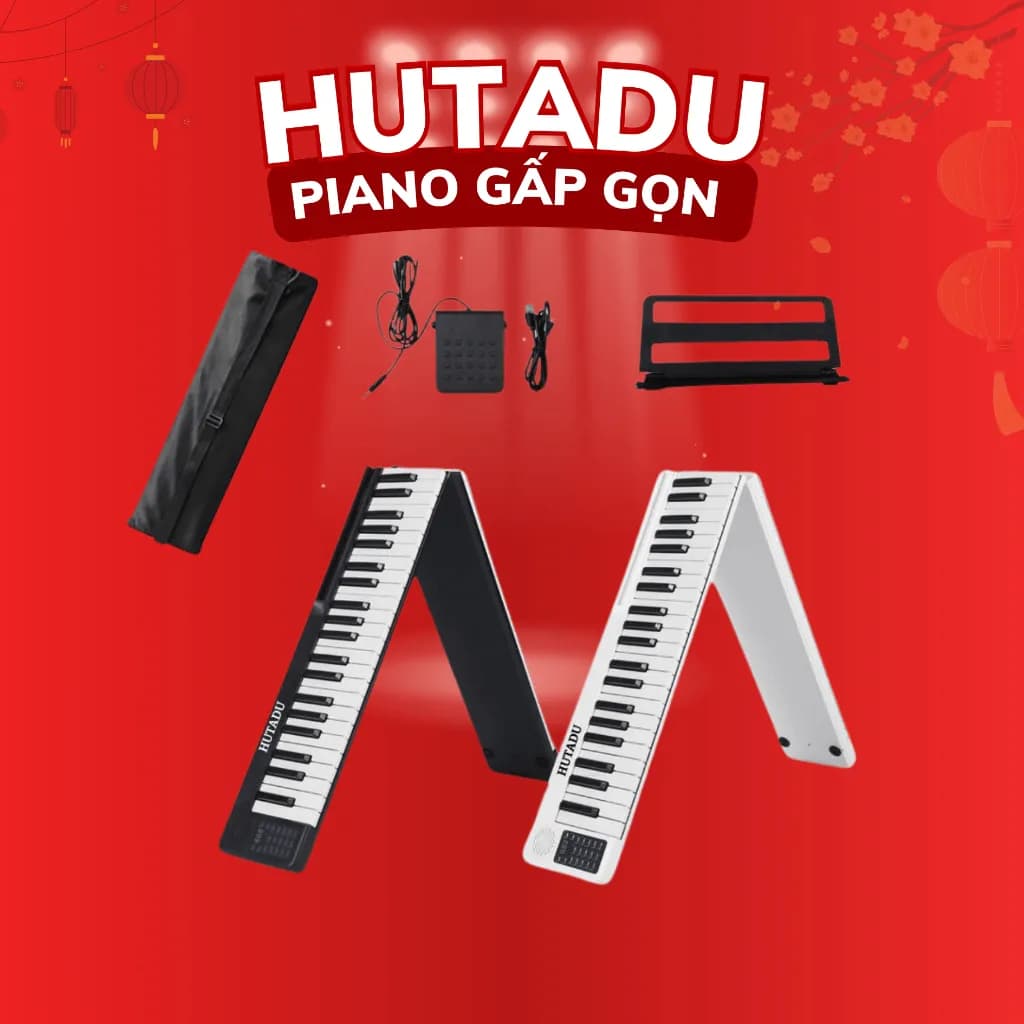 Đàn Piano Điện Gấp Hutadu HD 01 - 88 Phím - Cảm Ứng Lực - Tặng Full Phụ Kiện - ảnh 3