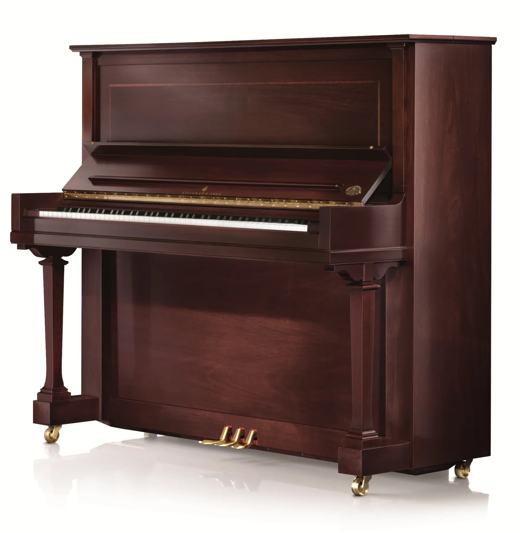 steinway sons upright piano model k 52 mahogany finish manufactured at steinway s factory in new york city jpg