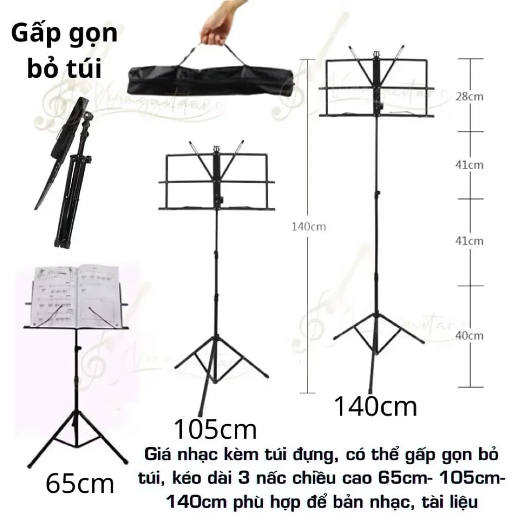 GIÁ ĐỠ BẢN NHẠC GẤP GỌN - TẶNG KÈM TÚI ĐỰNG - ảnh 4