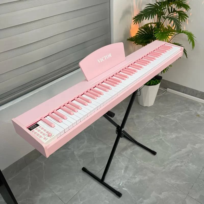 ĐÀN PIANO VICTOR PINK VT02 - HIẾU ÂM NHẠC - TẶNG FULL PHỤ KIỆN + KHOÁ HỌC ONLINE - ảnh 1