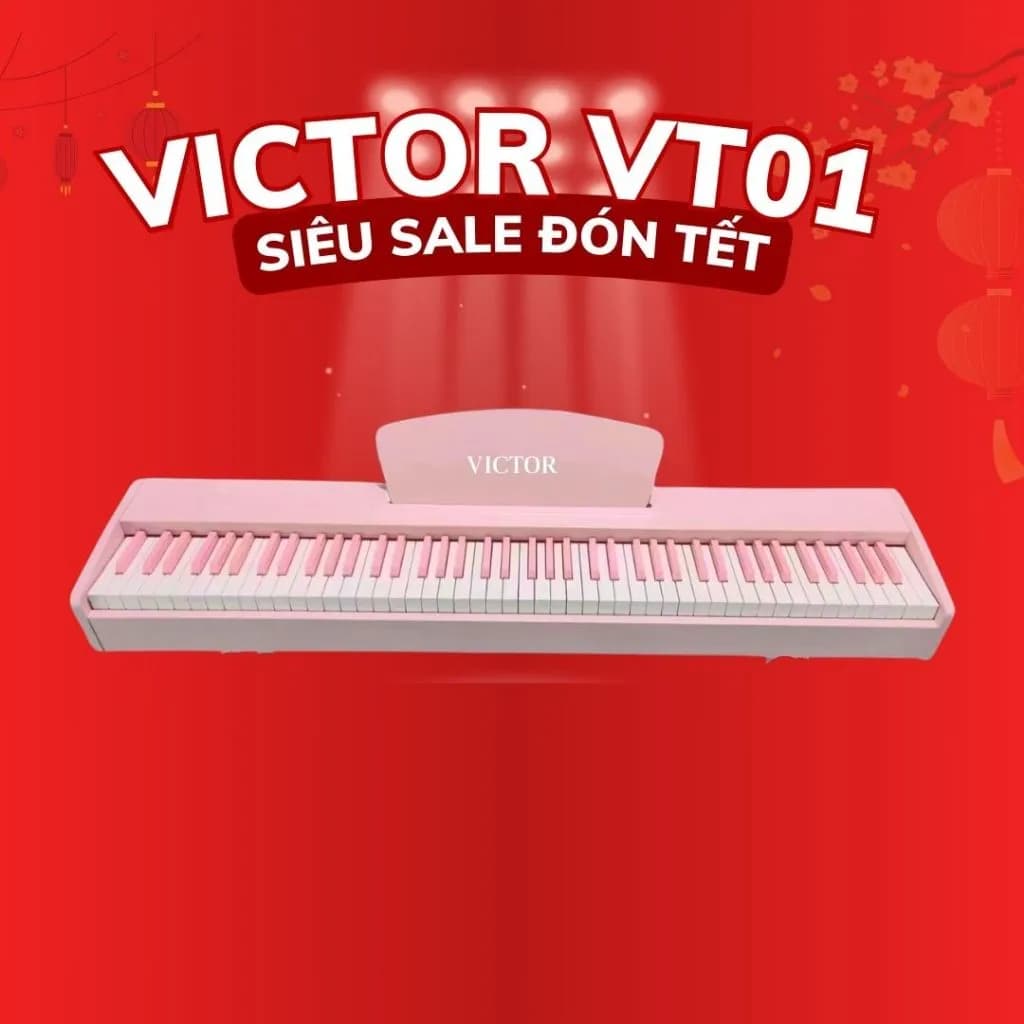PIANO VICTOR VTO1 PINK - TẶNG FULL PHỤ KIỆN & KHOÁ HỌC ONLINE - ảnh 3