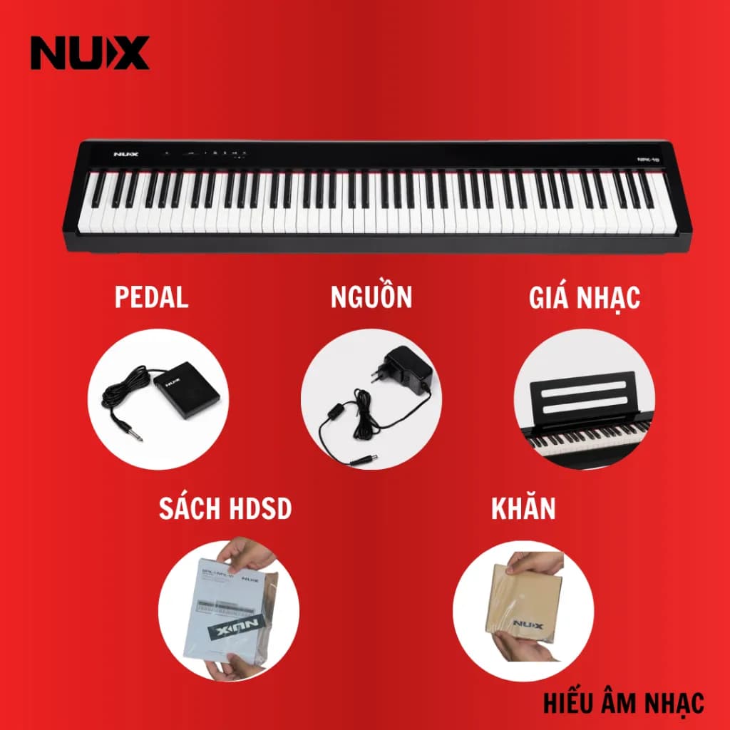 Piano NUX NPK-10 - TẶNG FULL PHỤ KIỆN - HIẾU ÂM NHẠC - ảnh 5